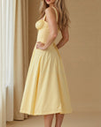 Samantha | Women’s Corset Midi Dress Flowing Skirt