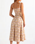 Samantha | Women’s Corset Midi Dress Flowing Skirt