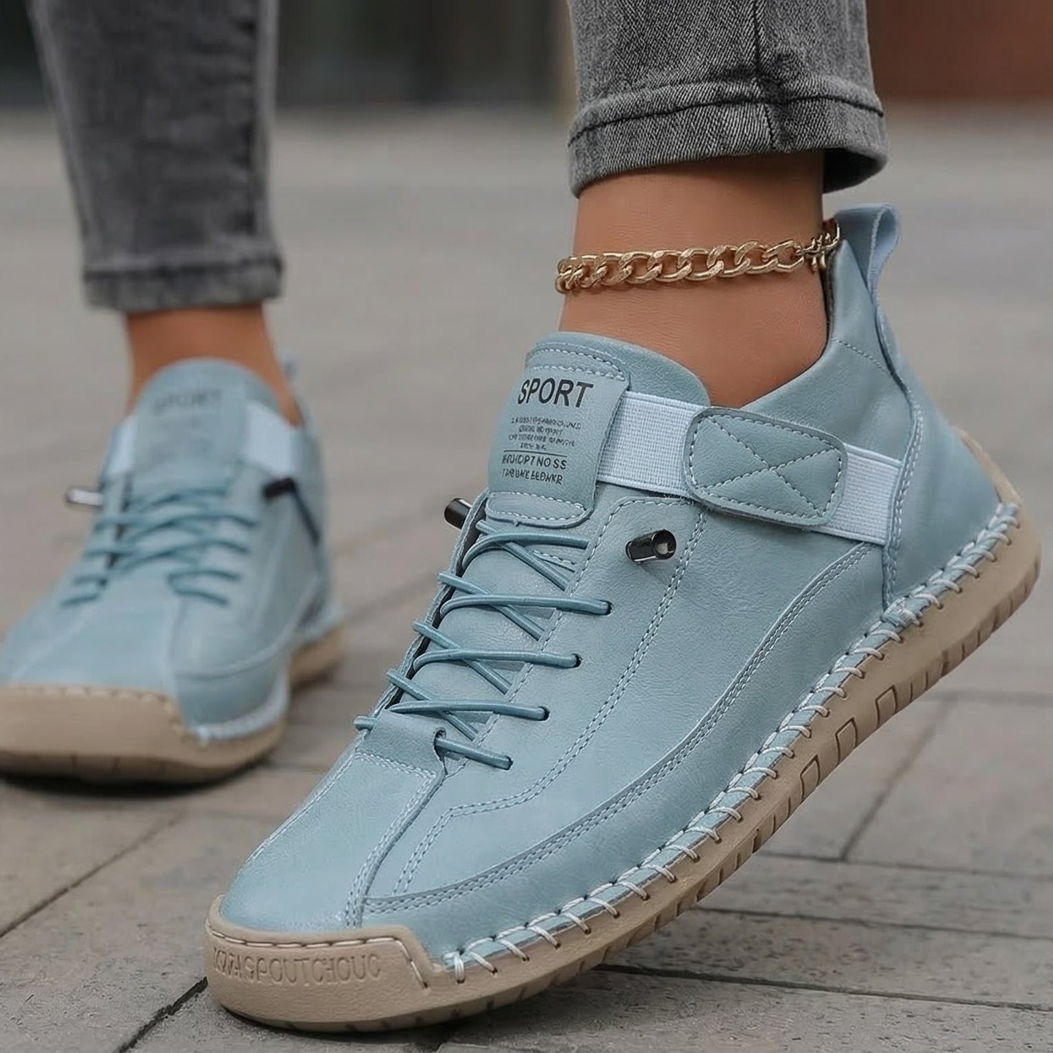 Gisela - Comfortable orthopedic shoes with leather effect