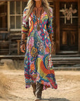 Evelyn | Vintage-Inspired Long Sleeve Casual Dress