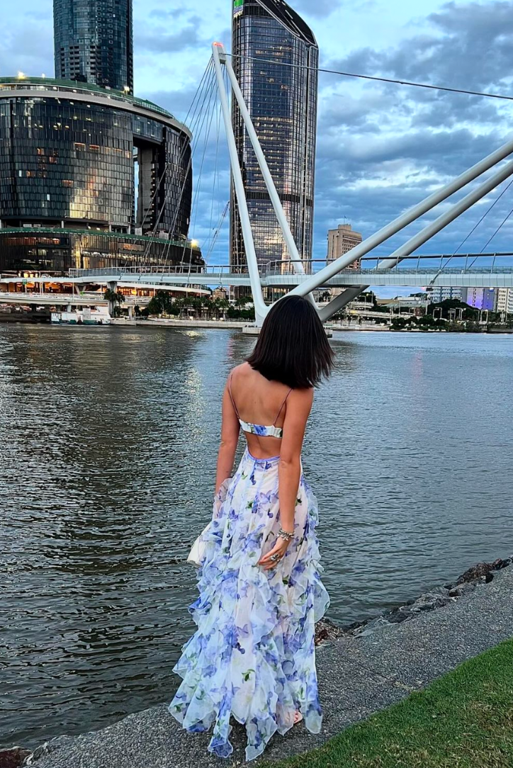 Taylor | Women Summer Floral Cut-Out Maxi Dress