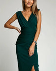 Stella | Women’s Elegant Slit Evening Midi Dress