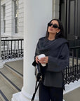 Chloe | Women Elegant Draped Cape Coat