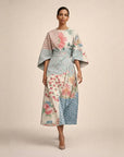 CLEMENTINE | Floral Midi with Sculpted Waist and Airy Elegance
