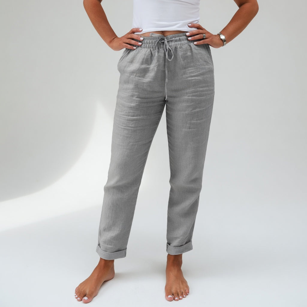 Albertine™ — 100% Cotton Flowing Trousers Natural Comfort