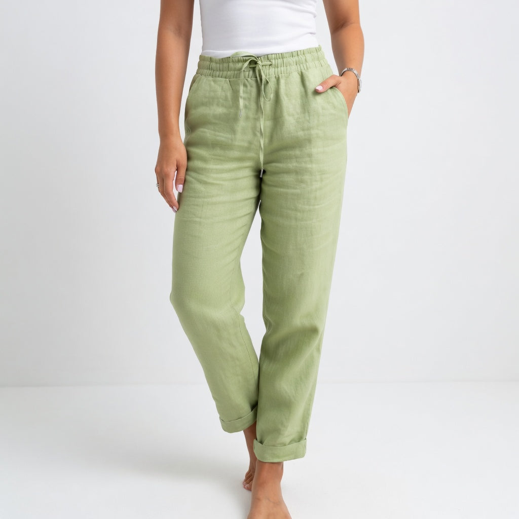 Albertine™ — 100% Cotton Flowing Trousers Natural Comfort