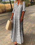 Sabrina | Women Long Sleeve Summer Boho Print Dress