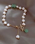 Natural Pearl & Jade Bracelet