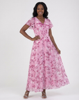 Ismeria | Floral Chiffon Maxi Dress