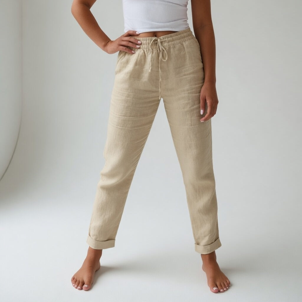 Albertine™ — 100% Cotton Flowing Trousers Natural Comfort