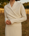 Rose | Women’s Elegant Wrap Crossover Chic Sweater
