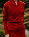 Rose | Women’s Elegant Wrap Crossover Chic Sweater