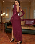 Clara | Women Summer Glitter Halter Neck Maxi Dress