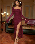Clara | Women Summer Glitter Halter Neck Maxi Dress