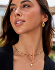 Minimalistic Pendant with Stone