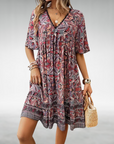 Lila | Women Summer Boho Paisley Mini Dress