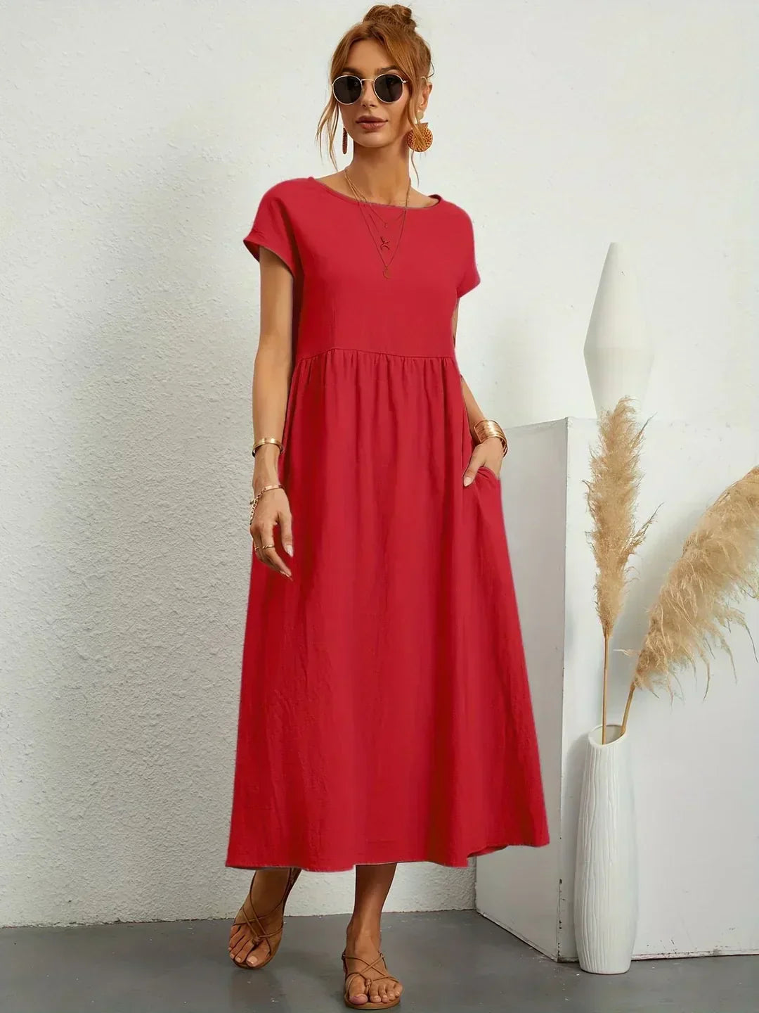 HEIKE | FLOWING MIDI DRESS OF TIMELESS ELEGANCE