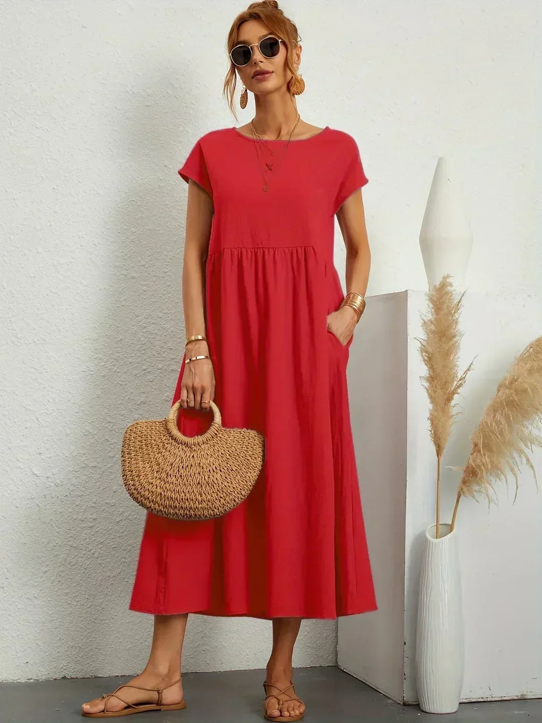 HEIKE | FLOWING MIDI DRESS OF TIMELESS ELEGANCE