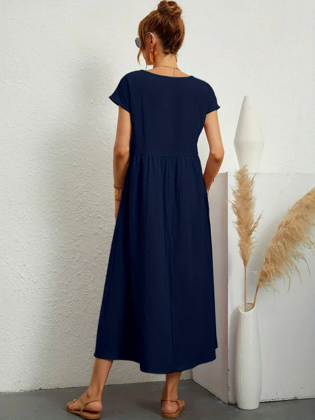 Gabrielle™ — Midi dress with timeless elegant fabric