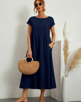 Gabrielle™ — Midi dress with timeless elegant fabric
