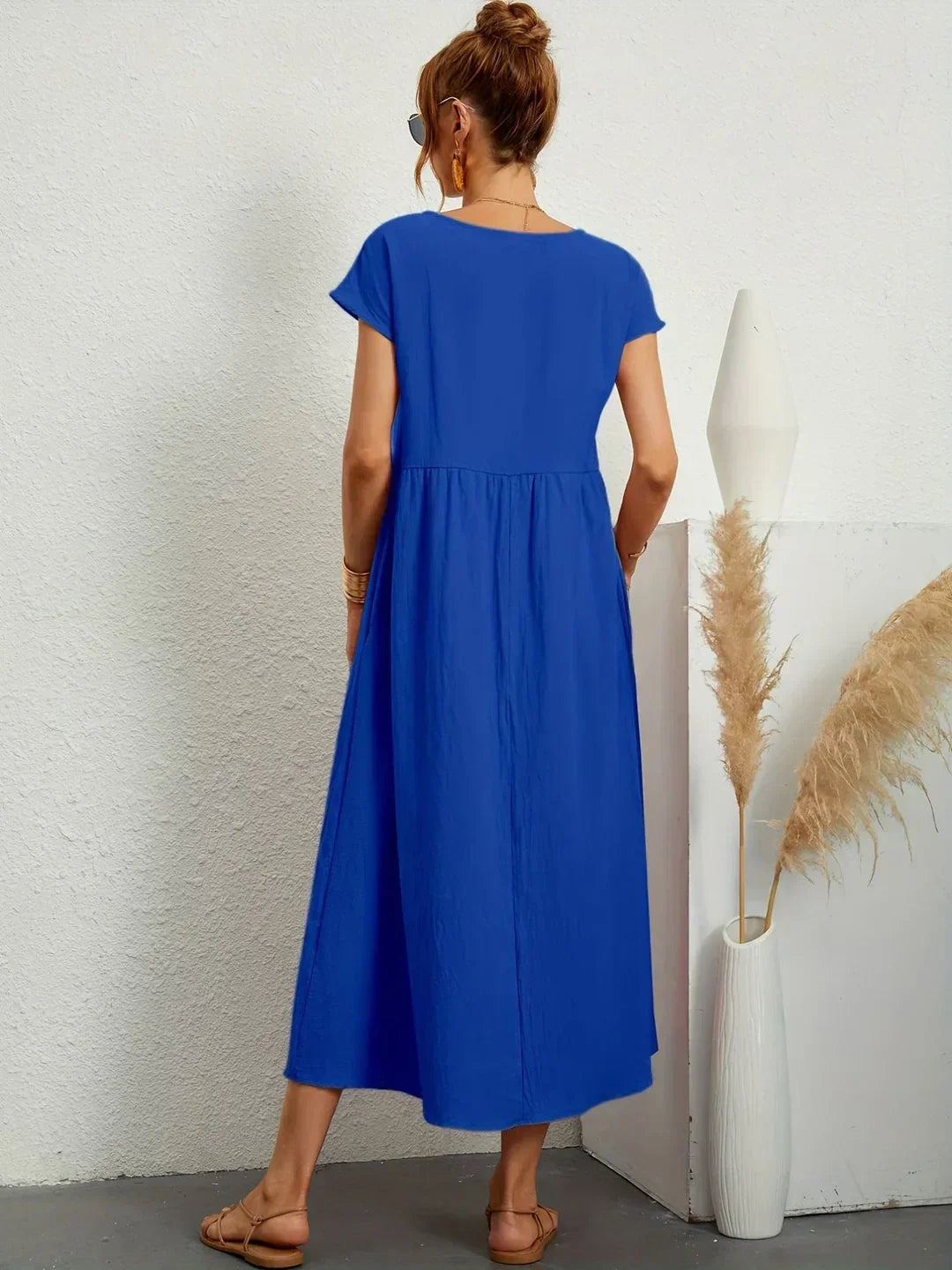 Gabrielle™ — Midi dress with timeless elegant fabric
