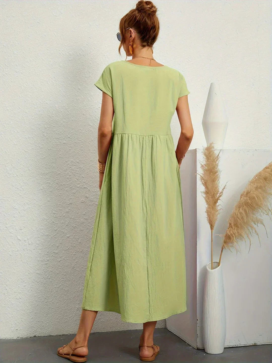 Gabrielle™ — Midi dress with timeless elegant fabric