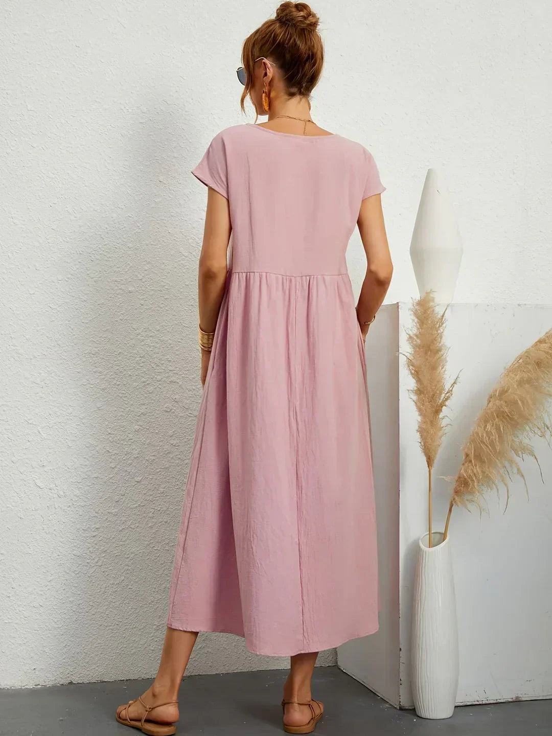 Gabrielle™ — Midi dress with timeless elegant fabric