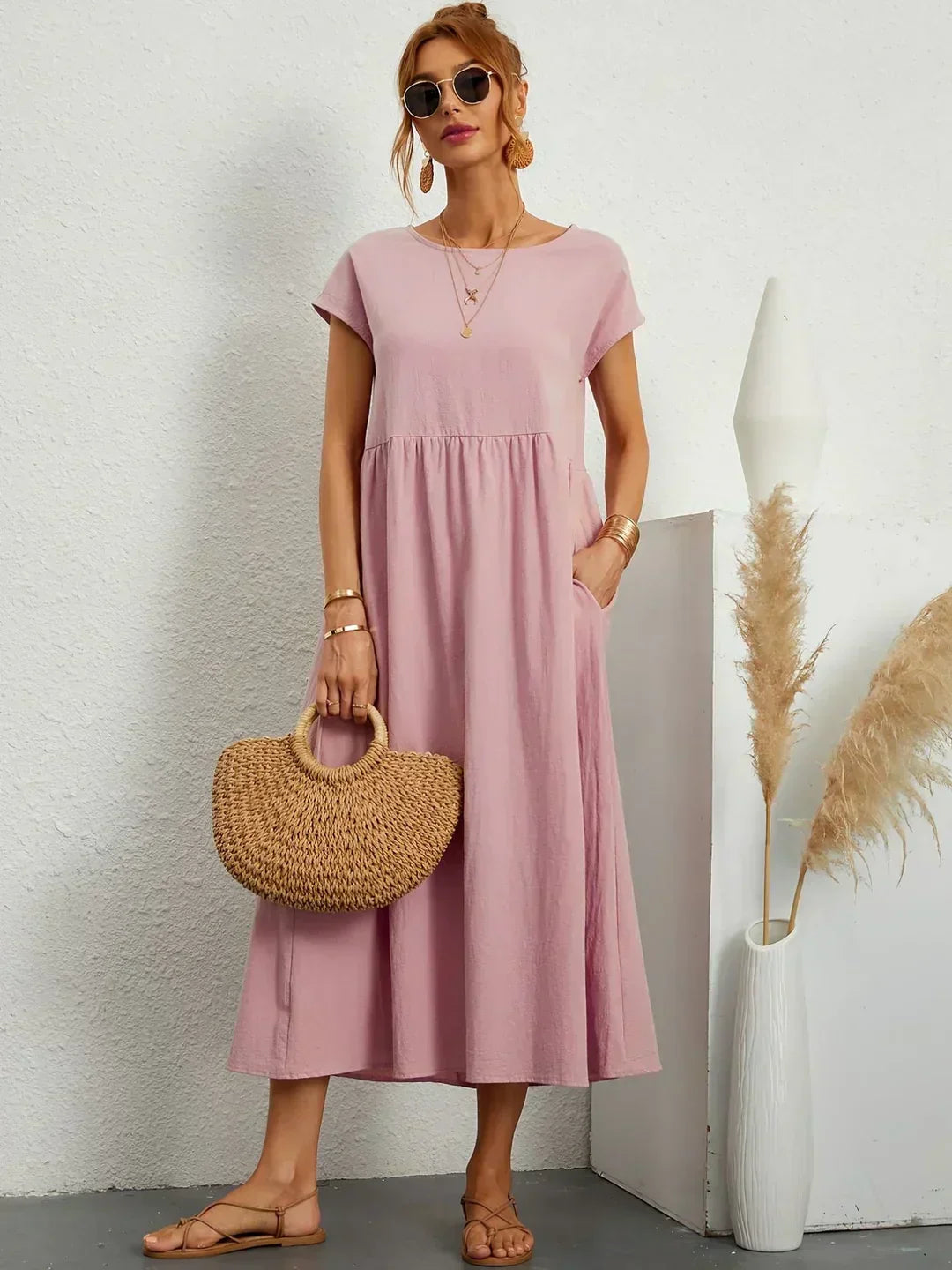HEIKE | FLOWING MIDI DRESS OF TIMELESS ELEGANCE