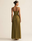 Reese | Lace-Up Back Maxi Corset Dress