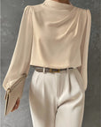Madison | Women Elegant Relaxed Fit Long Sleeve Blouse