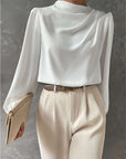 Madison | Women Elegant Relaxed Fit Long Sleeve Blouse