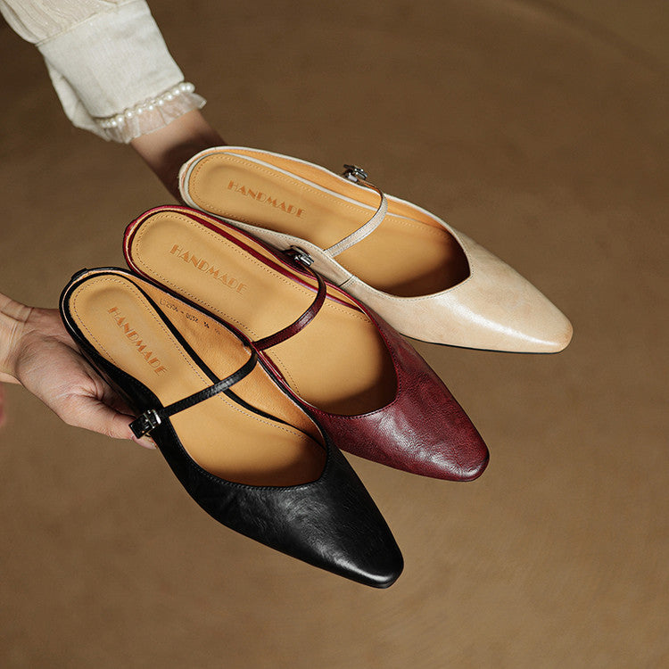 Linda | Genuine Leather Mules
