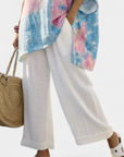 Vantrel | Comfortable Relaxed Linen Top & Striped Bamboo Pants