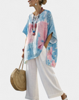 Vantrel | Comfortable Relaxed Linen Top & Striped Bamboo Pants