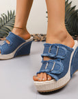 Atelier | Fray Edge Wedge Sandals