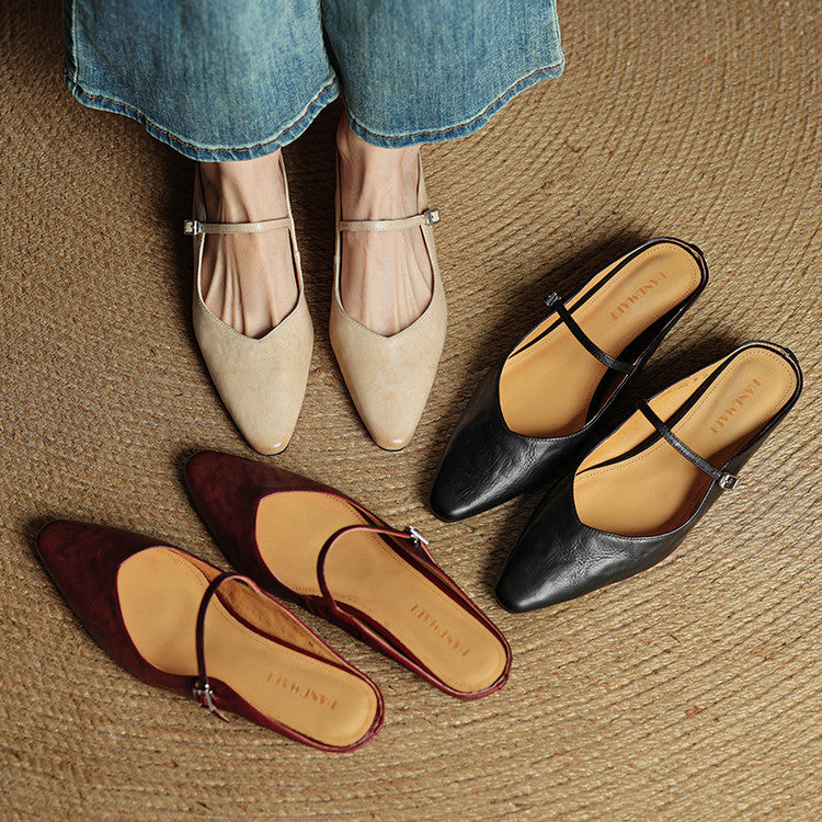 Linda | Genuine Leather Mules