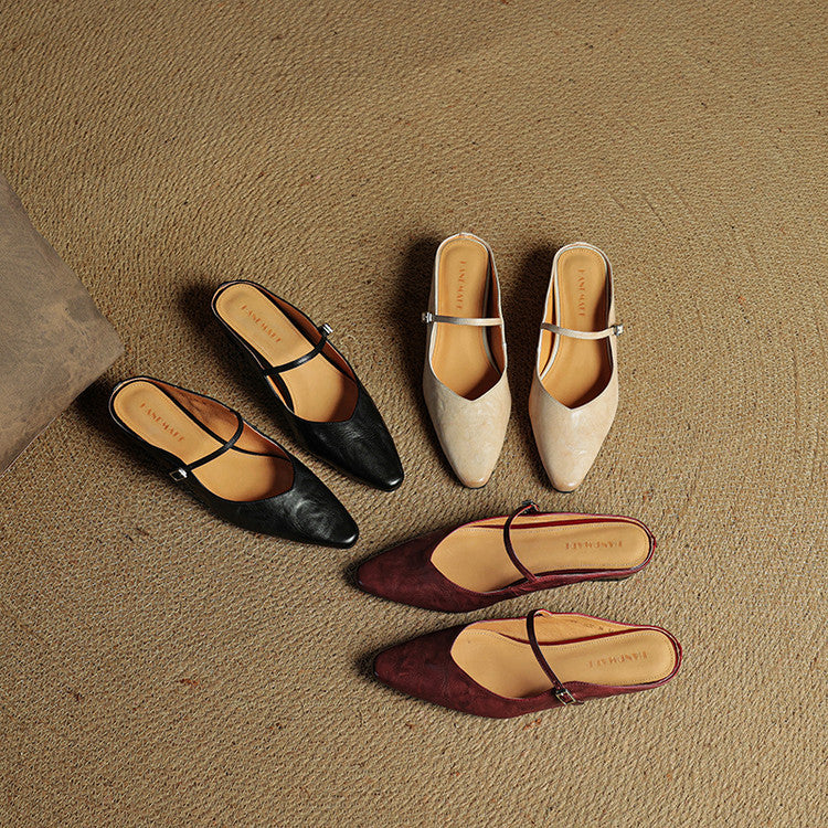 Linda | Genuine Leather Mules