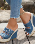 Atelier | Fray Edge Wedge Sandals