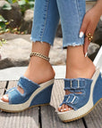Atelier | Fray Edge Wedge Sandals