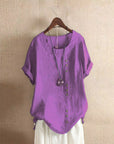 Beatrice | Women Button Detail Casual Short Sleeve Blouse