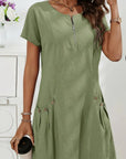 MARIELLA | Summer dress with elegant zipper, practical pockets, and daily comfort
