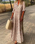 Sabrina | Women Long Sleeve Summer Boho Print Dress