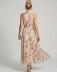 Aurelle | Halter Neck Floral Midi Dress