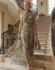 Mirelle | Gathered Halter Midi Dress