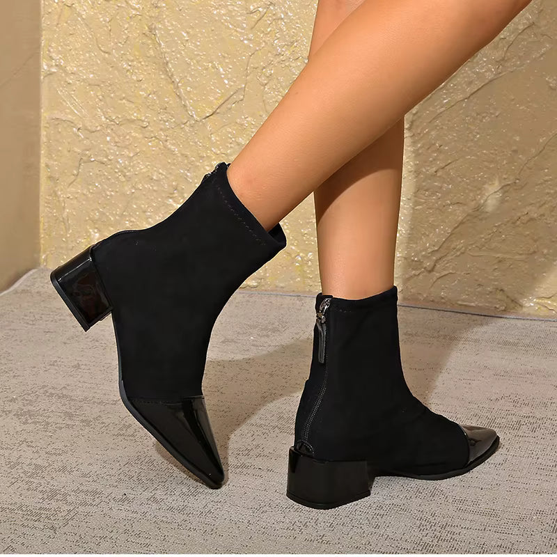 Hazel | Women’s Winter Block Heel Ankle Boots