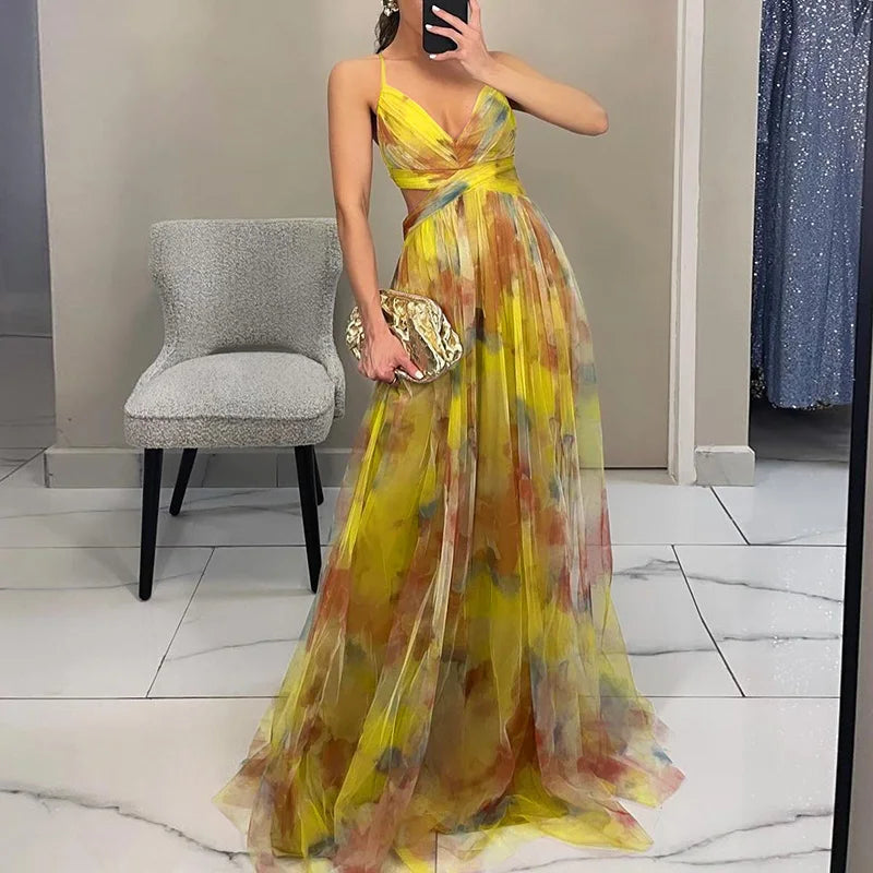 Sarah | Long dress with charming floral print