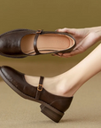 Classic Comfort Mary Janes Made Of Leather