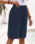 Anouk - Lightweight Bermuda Shorts with Button Details