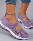 Fajon - Comfortable Floral Embroidered Sneakers