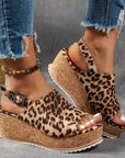 Belle - Cork Wedge Sandals